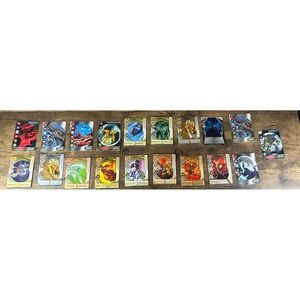 Lot of 19 Metal Bakugan Battle Brawlers 2008 Trading Cards Bundle Fast Shipping